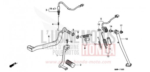 PEDALE/BEQUILLE XL600VW de 1998